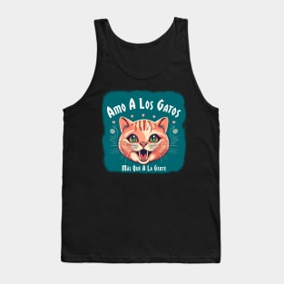 Amo a los gatos más que a la gente Tank Top